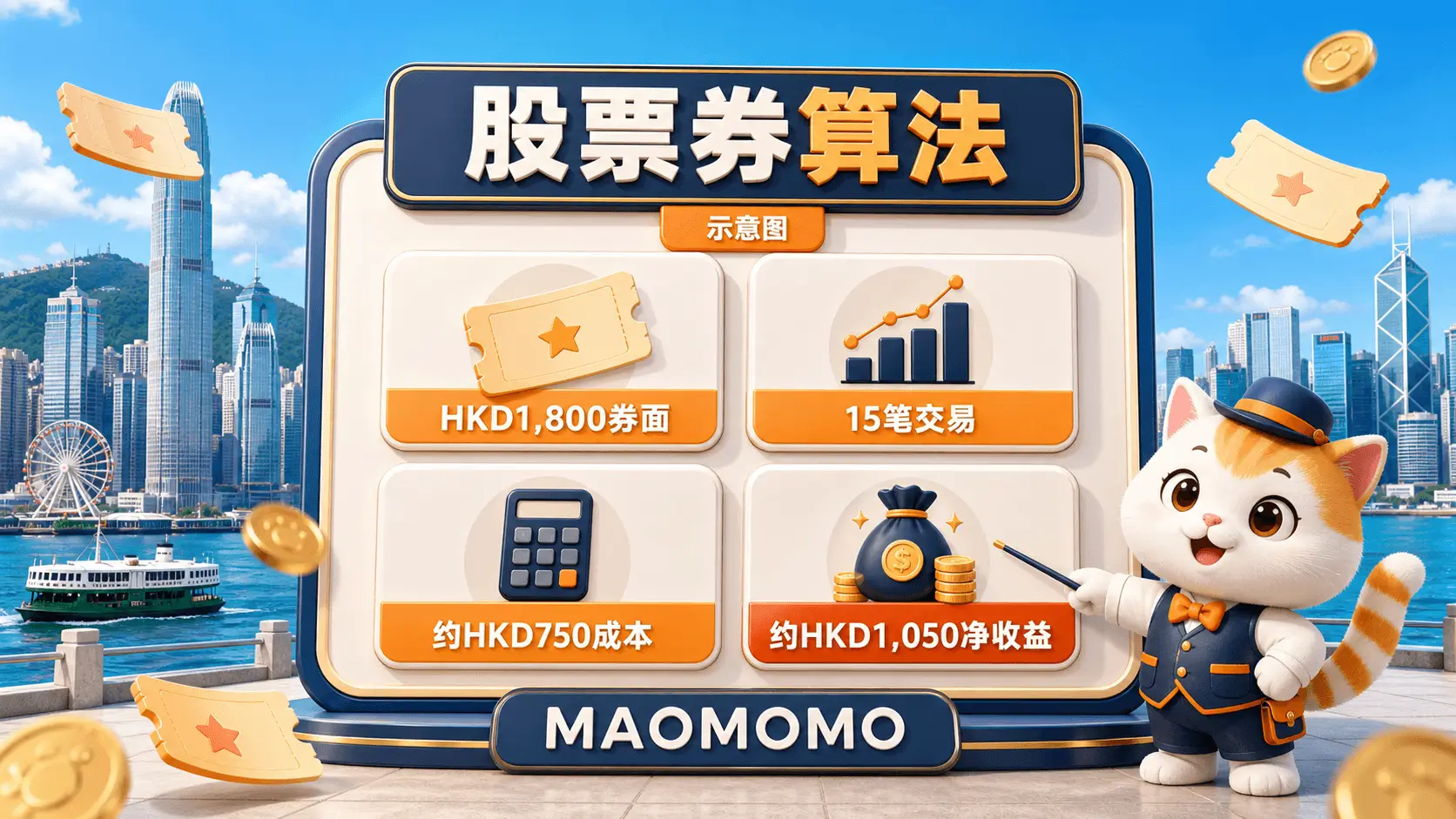 MAOMOMO 平安数字银行股票券 HKD1,800 测算图