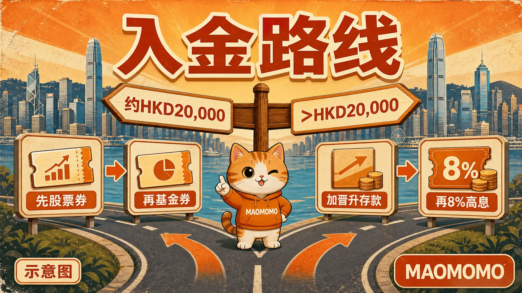 MAOMOMO 平安数字银行不同入金金额路线图
