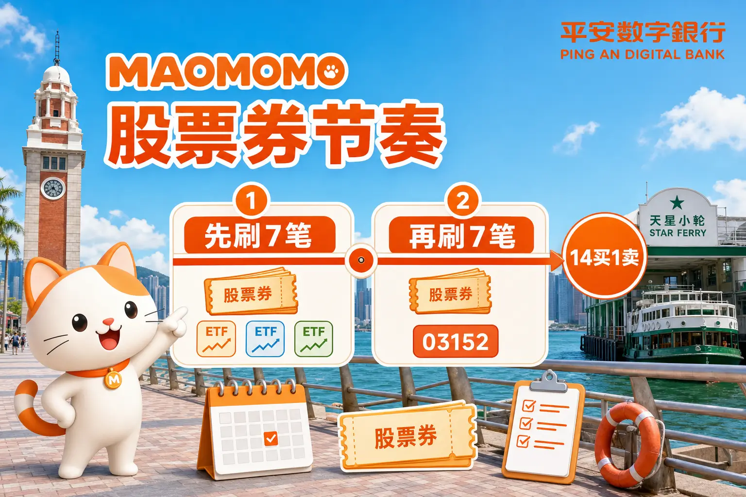 平安数字银行股票券两轮操作时间线图