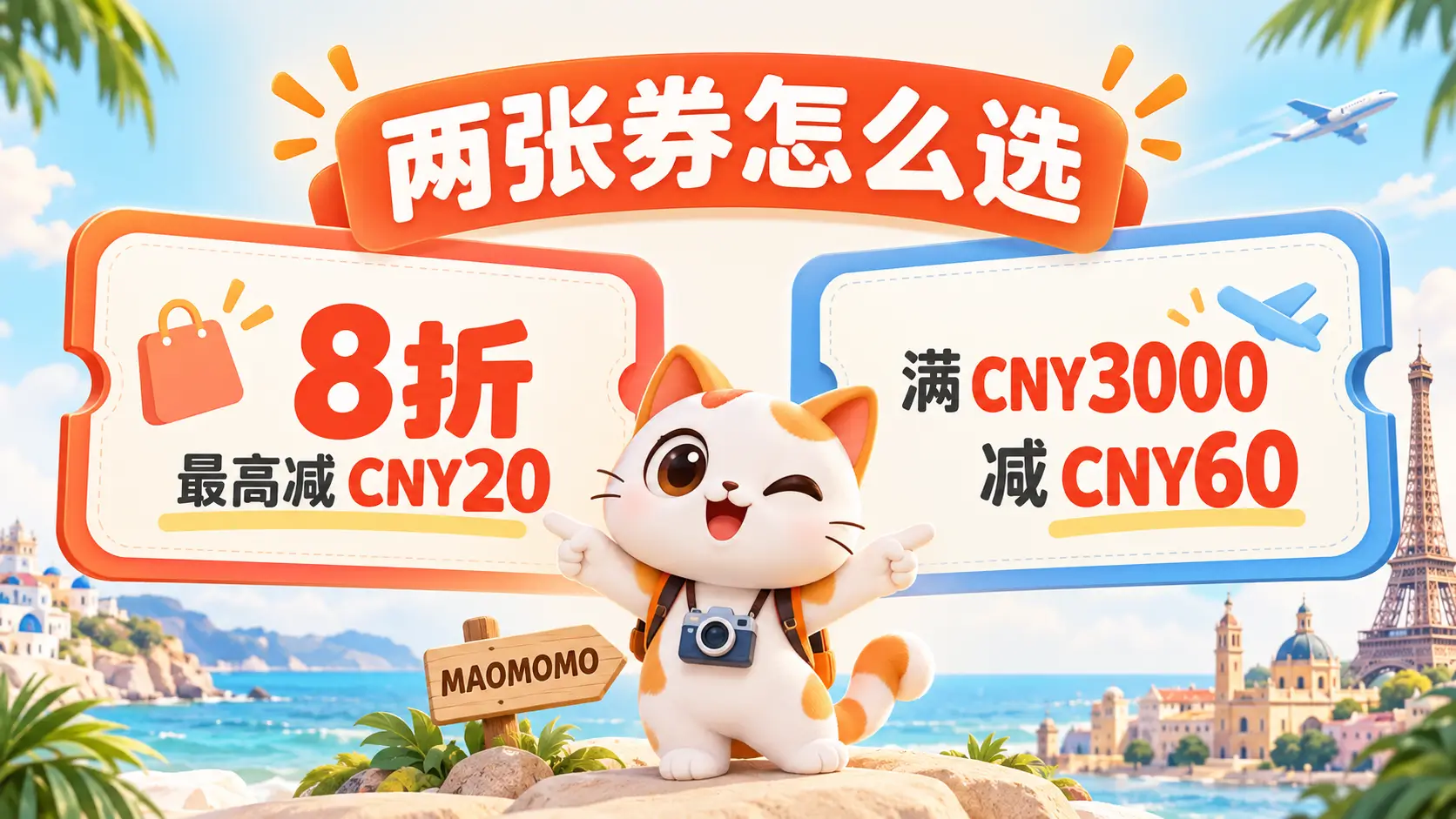 unionpay-guangdong-overseas-2026-coupon-comparison-02 MAOMOMO 银联境外消费两张券对比图,8 折最高减 CNY20 与满 CNY3000 减 CNY60