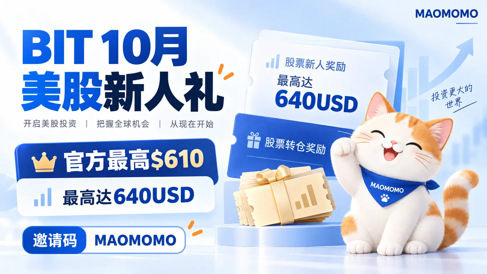 MAOMOMO BIT 10月美股新人礼封面图